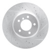 R1 04-10 BMW 650I Coupe Front Right Drilled & Slotted Silver Brake Rotor