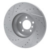 R1 02-08 BMW 750LI Front Right Drilled & Slotted Silver Brake Rotor
