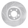 R1 02-08 BMW 745LI Front Left Drilled & Slotted Silver Brake Rotor