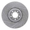 R1 00-03 BMW M5 Left Front Drilled & Slotted Silver Brake Rotor