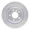 R1 01-06 BMW 330I Rear Right Drilled & Slotted Silver Brake Rotor