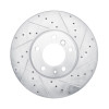 R1 00-03 BMW 530I Front Right Drilled & Slotted Silver Brake Rotor