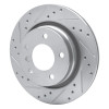 R1 99-06 BMW 325CI (USA/Canada) Rear Left Drilled & Slotted Silver Brake Rotor
