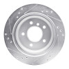 R1 96-03 BMW 528I Rear Right Drilled & Slotted Silver Brake Rotor