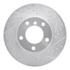 R1 96-03 BMW 528I Front Right Drilled & Slotted Silver Brake Rotor