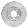R1 96-03 BMW 528I Front Right Drilled & Slotted Silver Brake Rotor