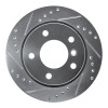 R1 96-05 BMW 323CI Rear Left Drilled & Slotted Silver Brake Rotor