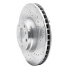 R1 95-01 BMW 750IL Front Right Drilled & Slotted Silver Brake Rotor