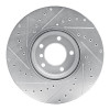 R1 95-01 BMW 750IL Front Right Drilled & Slotted Silver Brake Rotor