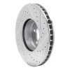 R1 95-01 BMW 750IL Front Left Drilled & Slotted Silver Brake Rotor