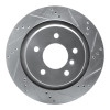R1 95-02 BMW M3 Left Rear Drilled & Slotted Silver Brake Rotor