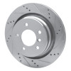 R1 95-02 BMW M3 Left Rear Drilled & Slotted Silver Brake Rotor