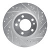 R1 93-97 BMW 840CI Front Right Drilled & Slotted Silver Brake Rotor