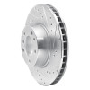 R1 93-97 BMW 840CI Front Right Drilled & Slotted Silver Brake Rotor