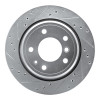 R1 91-95 BMW 540I Rear Left Drilled & Slotted Silver Brake Rotor