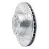 R1 91-01 BMW 740I Front Right Drilled & Slotted Silver Brake Rotor