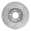 R1 91-01 BMW 740I Front Right Drilled & Slotted Silver Brake Rotor