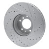R1 91-01 BMW 850CI Front Left Drilled & Slotted Silver Brake Rotor