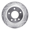R1 91-99 BMW 323I Rear Right Drilled & Slotted Silver Brake Rotor
