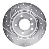 R1 91-99 BMW 323I Rear Right Drilled & Slotted Silver Brake Rotor