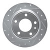 R1 88-91 BMW M3 Rear Left Drilled & Slotted Silver Brake Rotor