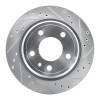 R1 88-94 BMW 750IL Rear Right Drilled & Slotted Silver Brake Rotor