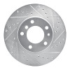 R1 89-95 BMW 530I Front Right Drilled & Slotted Silver Brake Rotor