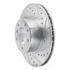 R1 89-95 BMW 530I Front Right Drilled & Slotted Silver Brake Rotor