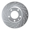 R1 88-91 BMW M3 Front Left Drilled & Slotted Silver Brake Rotor