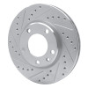 R1 88-91 BMW M3 Front Left Drilled & Slotted Silver Brake Rotor