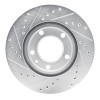 R1 88-91 BMW M3 Front Right Drilled & Slotted Silver Brake Rotor