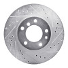 R1 87-95 BMW 540I Front Right Drilled & Slotted Silver Brake Rotor