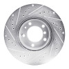 R1 87-95 BMW 540I Front Right Drilled & Slotted Silver Brake Rotor