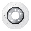 R1 87-88 BMW M6 Front Left Drilled & Slotted Silver Brake Rotor