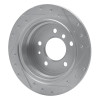 R1 81-86 BMW 733I Rear Left Drilled & Slotted Silver Brake Rotor