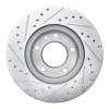 R1 82-88 BMW 528E Front Right Drilled & Slotted Silver Brake Rotor