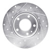 R1 76-76 BMW 530I Front Right Drilled & Slotted Silver Brake Rotor