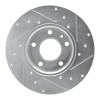R1 76-76 BMW 530I Front Left Drilled & Slotted Silver Brake Rotor