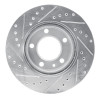 R1 82-89 BMW 535I Front Right Drilled & Slotted Silver Brake Rotor