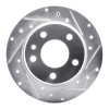 R1 78-81 BMW 733I Rear Right Drilled & Slotted Silver Brake Rotor