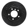 R1 04-10 BMW 525i (Mexico) Front Left Drilled & Slotted Black Brake Rotor