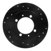 R1 00-07 Mitsubishi SPace STAR (Mexico) Rear Right Drilled & Slotted Black Brake Rotor
