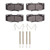 R1 13-15 Toyota Hilux (Mexico) Front Semi Met Pads & Hardware Kit