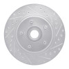 R1 76-81 Chrysler Newport Front Right Drilled & Slotted Silver Brake Rotor