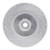 R1 76-81 Chrysler Newport Front Right Drilled & Slotted Silver Brake Rotor