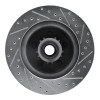 R1 76-81 Chrysler Newport Front Left Drilled & Slotted Silver Brake Rotor