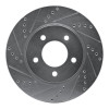 R1 04-08 Chrysler Pacifica Front Left Drilled & Slotted Silver Brake Rotor