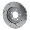 R1 04-08 Chrysler Pacifica Front Left Drilled & Slotted Silver Brake Rotor