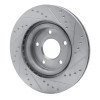 R1 07-25 Chrysler SEBRING Front Left Drilled & Slotted Silver Brake Rotor