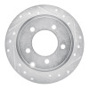 R1 07-17 Chrysler 200 Rear Right Drilled & Slotted Silver Brake Rotor